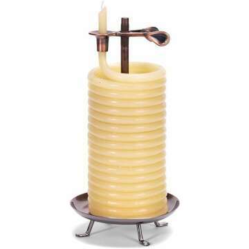 Candle by the Hour 80-Hour Vertical Candle - Eco-Friendly Beeswax