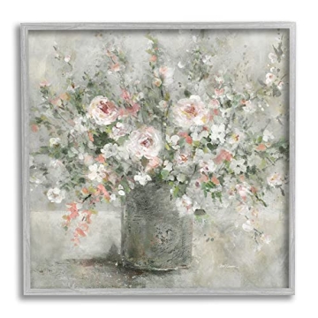 Soft Pink Blooms Framed Giclee Art for Home Decor