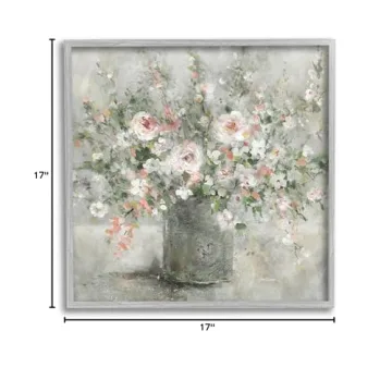 Soft Pink Blooms Framed Giclee Art for Home Decor