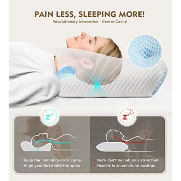 Osteo Cervical Pillow for Neck Pain Relief with Adjustable Cooling Case