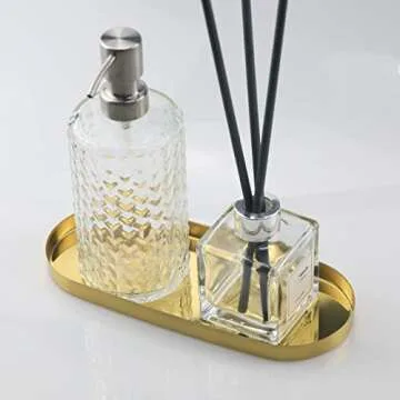 FREELOVE Mirror Gold Tray - Elegant Decorative Home Accessory