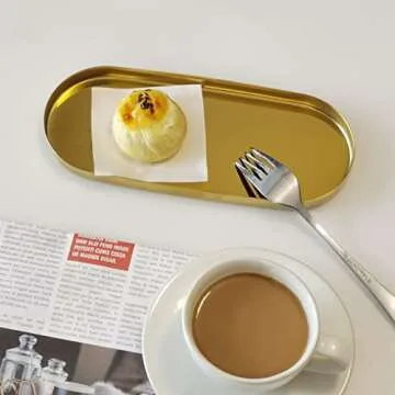 FREELOVE Mirror Gold Tray - Elegant Decorative Home Accessory