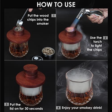 SMOKEOLOGIST Whiskey Cocktail Smoker Kit – Perfect Gift for Enthusiasts