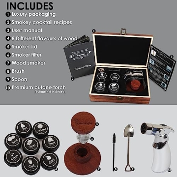SMOKEOLOGIST Whiskey Cocktail Smoker Kit – Perfect Gift for Enthusiasts