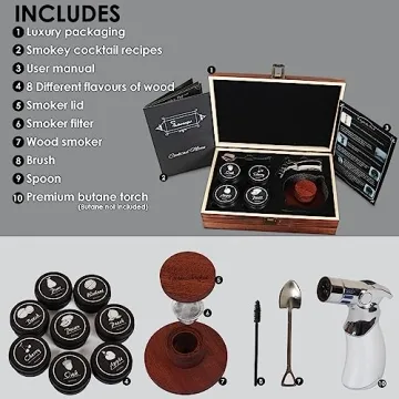 SMOKEOLOGIST Whiskey Cocktail Smoker Kit – Perfect Gift for Enthusiasts