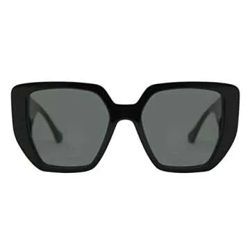 Gucci GG0956S Geometric Sunglasses Black/Gold 54mm