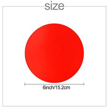 AIEX 32 Pieces 6" Circles Dry Erase Removable Colorful Vinyl Align Dots, Floor Stickers Decals Shape...