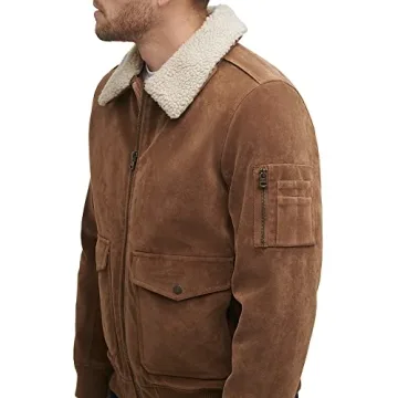 Stylish Levi's Faux Suede Aviator Bomber Jacket