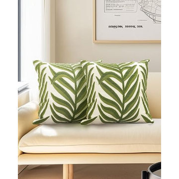 Leaf Green Throw Pillow Covers for Stylish Home Decor