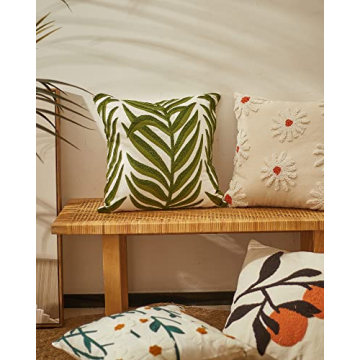 Leaf Green Throw Pillow Covers for Stylish Home Decor