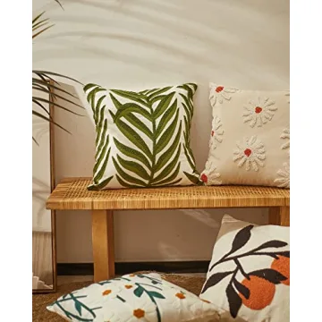 Leaf Green Throw Pillow Covers for Stylish Home Decor