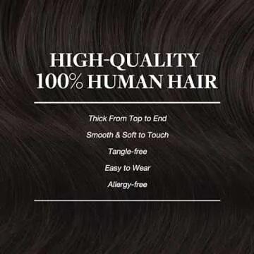 GOO GOO Clip in Human Hair Extensions, 18inch 120g 7Pcs