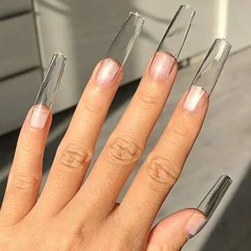 INENK Extra Long Square Nail Tips for Gorgeous Press-On Nails