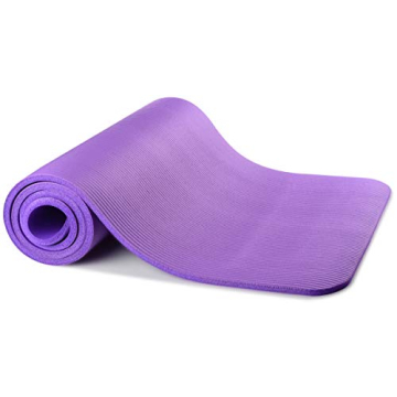 Fitvids All Purpose 1/2-Inch Extra Thick High Density Anti-Tear Exercise Yoga Mat with Carrying Strap, Purple