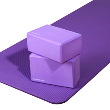 Fitvids All Purpose 1/2-Inch Extra Thick High Density Anti-Tear Exercise Yoga Mat with Carrying Strap, Purple