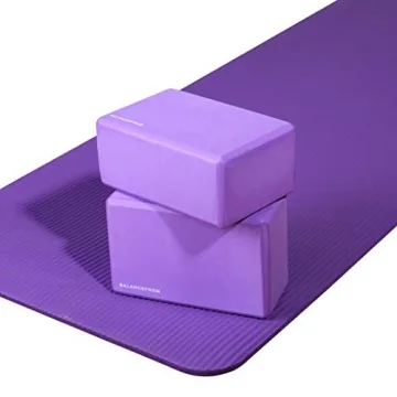 Fitvids All Purpose 1/2-Inch Extra Thick High Density Anti-Tear Exercise Yoga Mat with Carrying Strap, Purple