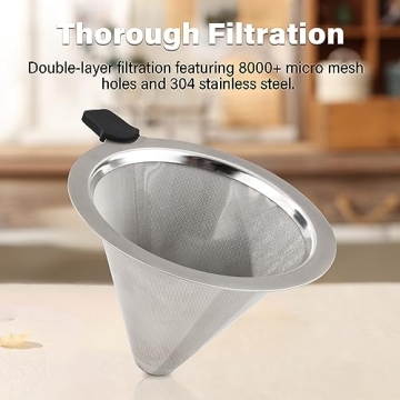 COPOTEA Pour Over Coffee Maker with Stainless Steel Filter