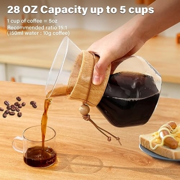 COPOTEA Pour Over Coffee Maker with Stainless Steel Filter