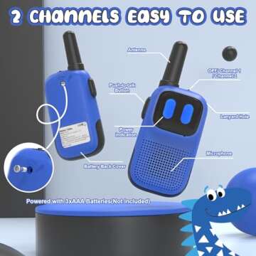 Holiky Toys for Ages 5-7 Boys Girls, Walkie Talkies for Kids 1000FT Range 2 Channels 2 Way Radio Toy...