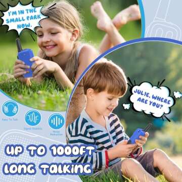 Holiky Toys for Ages 5-7 Boys Girls, Walkie Talkies for Kids 1000FT Range 2 Channels 2 Way Radio Toy Christmas Birthday Gifts for Girls Boys Ages 3 4 5 6 7 8 9 Camping Hiking Outdoor Games