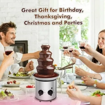 ZEVELOO Chocolate Fountain - 4-Tier Stainless Steel Elegance