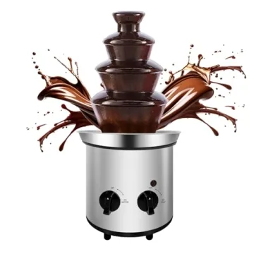 ZEVELOO Chocolate Fountain - 4-Tier Stainless Steel Elegance