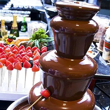 ZEVELOO Chocolate Fountain - 4-Tier Stainless Steel Elegance