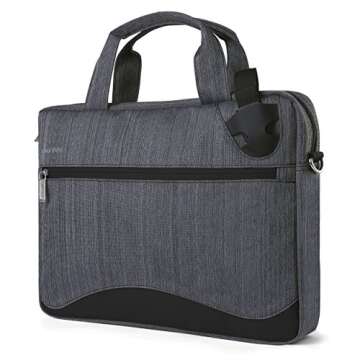 Black 13-inch Anti-theft Laptop Messenger Bag for Surface Pro 9 8 12.3, Pro X 13, Laptop 5 4 13.5"