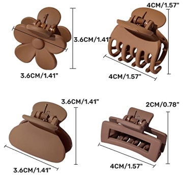 12PC Matte Mini Hair Claw Clips for Women & Girls