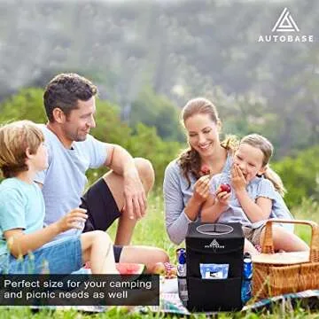 Autobase Trash Can for Car | Truck SUV Trash Bin Large 3 Gallon Size | Road Trip Must Haves | Car Gifts for Men, Women and Teens