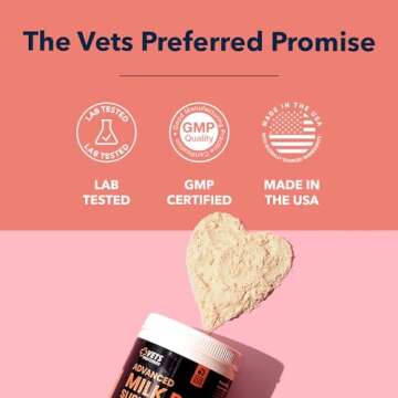 Vets Preferred Puppy Milk Replacement Formula - Dog Milk Replacer Powder Supplement for Pregnant, Lactating, Aging Dogs - Enriched with Colostrum - Nutritious Nursing Formula for Puppies - 12 Oz