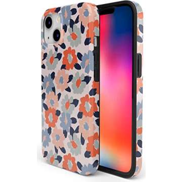 Casely iPhone 13 Case | Compatible with MagSafe | Field of Flowers | Pastel Floral Case