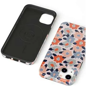 Casely iPhone 13 Case | Compatible with MagSafe | Field of Flowers | Pastel Floral Case