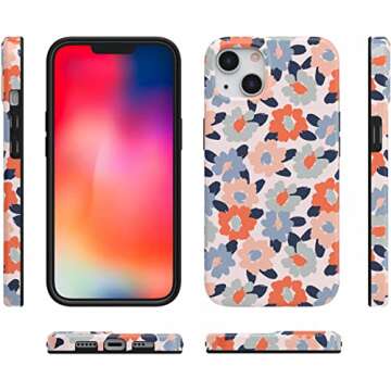 Casely iPhone 13 Case | Compatible with MagSafe | Field of Flowers | Pastel Floral Case