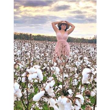 Stylish XXTAXN Deep V Neck Split Maxi Dress for Women