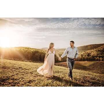 Stylish XXTAXN Deep V Neck Split Maxi Dress for Women