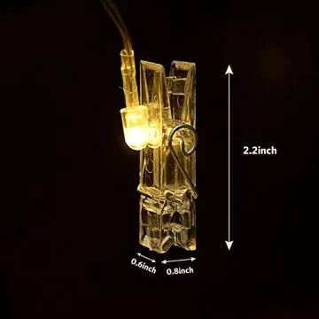 JUISEE LED Photo Clip String Lights Home Decor Indoor/Outdoor, Battery Powered String Lights Lamp for Home/Party/Christmas Decoration Christmas Birthday Wedding Party Festival Decor