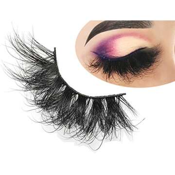 HICOCU 25mm Lashes Mink 3 Pairs False Eyelashes Dramatic Look lashes 25mm Set Pack 3D Lashes Long Volume Mink Eyelashes(WYS-SHD-3)