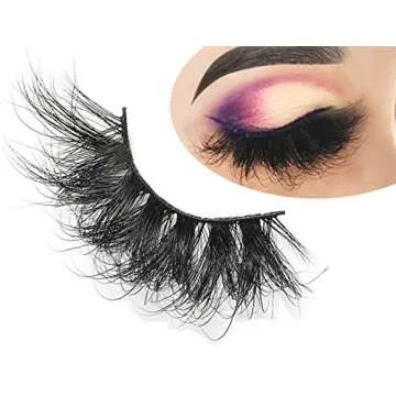 HICOCU 25mm Lashes Mink 3 Pairs False Eyelashes Dramatic Look lashes 25mm Set Pack 3D Lashes Long Volume Mink Eyelashes(WYS-SHD-3)