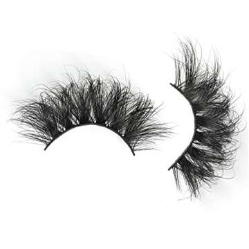 HICOCU 25mm Lashes Mink 3 Pairs False Eyelashes Dramatic Look lashes 25mm Set Pack 3D Lashes Long Volume Mink Eyelashes(WYS-SHD-3)