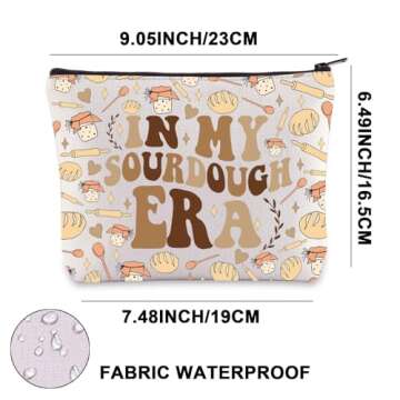 JNIAP Sourdough Baker Makeup Bag Sourdough Starter Gifts In My Sourdough Era Gifts Sourdough Bread L...
