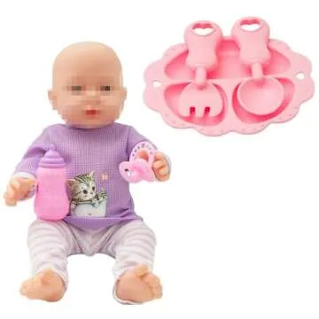 SOTOGO 34 Piece Baby Doll Care Set - Complete Feeding & Changing Accessories in Bag, Without Doll