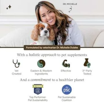 Fera Pet Organics Turkey Tail Mushroom Supplement for Dogs & Cats - Vet Created - for Cognition & Immune System – Organic Lion’s Mane, Shiitake Mushrooms - 120 Scoops​