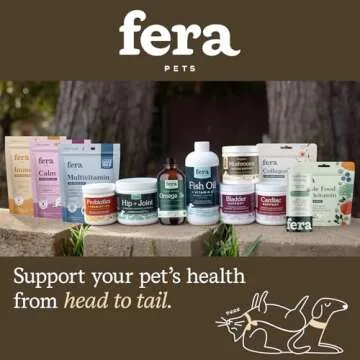 Fera Pet Organics Turkey Tail Mushroom Supplement for Dogs & Cats - Vet Created - for Cognition & Immune System – Organic Lion’s Mane, Shiitake Mushrooms - 120 Scoops​