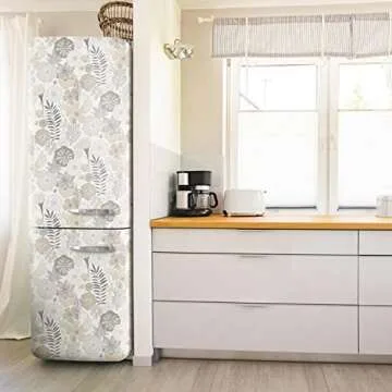 RoomMates RMK11326WP Beige Perennial Blooms Peel and Stick Wallpaper, Roll, Beige