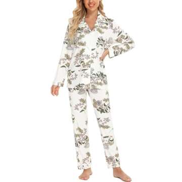 Leikar Button Up Pajamas For Women Soft Comfy Set Floral Pajama Set Postpartum Clothes S