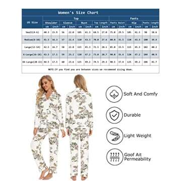 Leikar Button Up Pajamas For Women Soft Comfy Set Floral Pajama Set Postpartum Clothes S