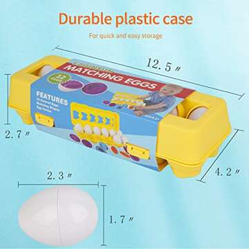 LZQINXUN Educational Toys,Matching Eggs,Egg Toy Preschool Toys for Kids and Toddlers to Learn About Shapes and Numbers,Learning Games Sorting Toys Easter Eggs Gift (Shape & Match)