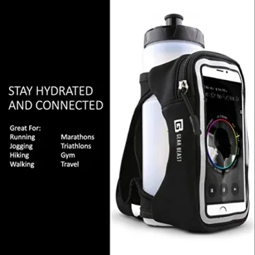 Gear Beast Running Water Bottle and Phone Holder - 23 oz