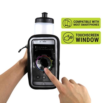 Gear Beast Running Water Bottle and Phone Holder - 23 oz